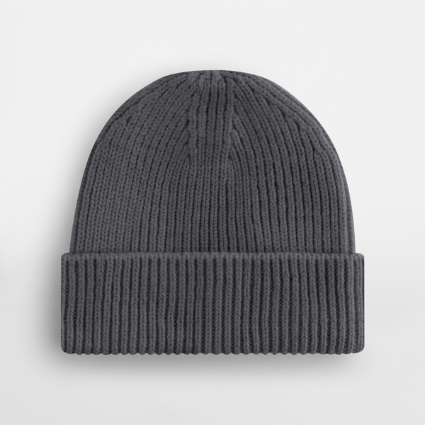 Czapka prążkowana z wywinięciem - Graphite Grey