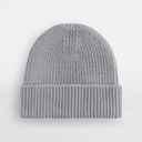 Czapka prążkowana z wywinięciem - Light Grey