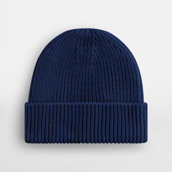 Czapka prążkowana z wywinięciem - Oxford Navy