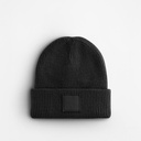 Dziecięca czapka beanie z głębokim podwinięciem - Black 