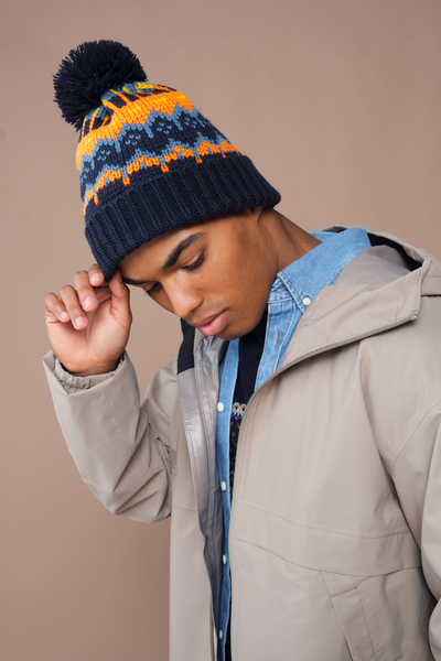 Czapka beanie narciarska w stylu retro - Bluebell