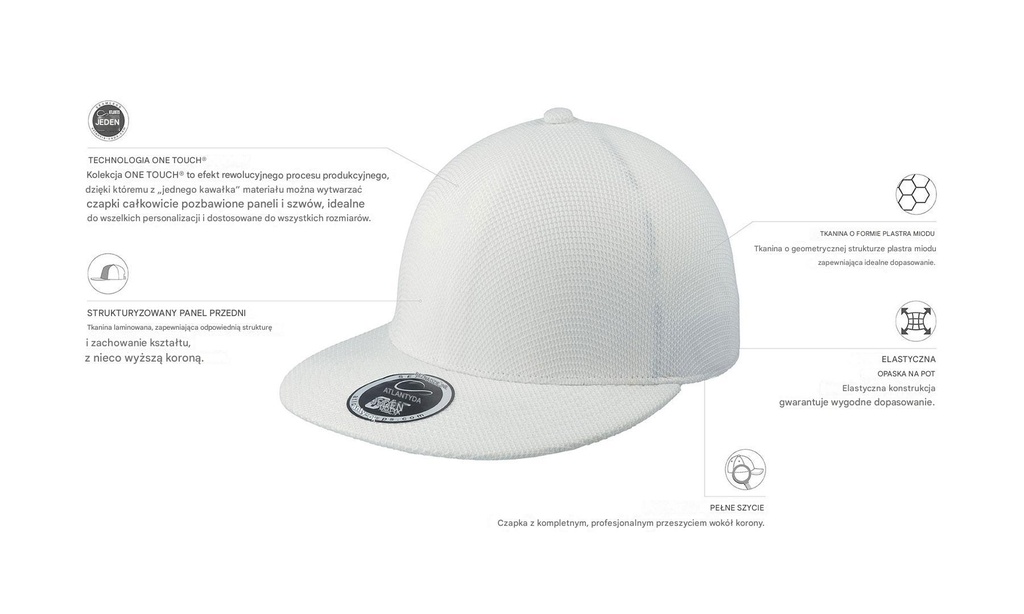 Czapka Snap One - White
