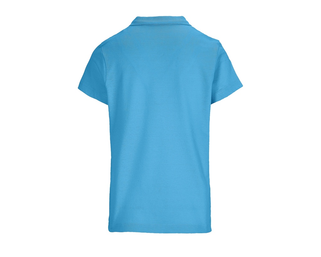 Damska koszulka polo z krótkim rękawem - Aqua