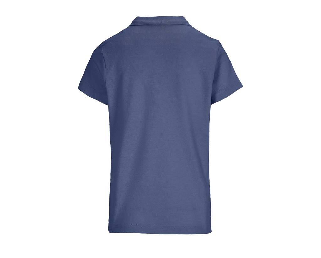 Damska koszulka polo z krótkim rękawem - Denim