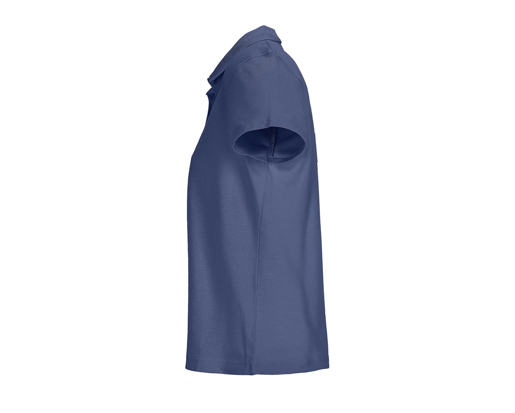 Damska koszulka polo z krótkim rękawem - Denim