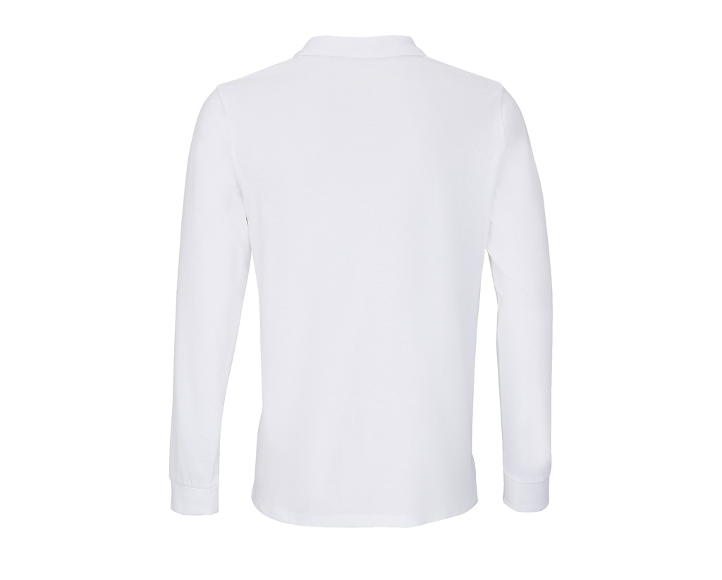 Koszulka Polo Unisex z Długim Rękawem - White