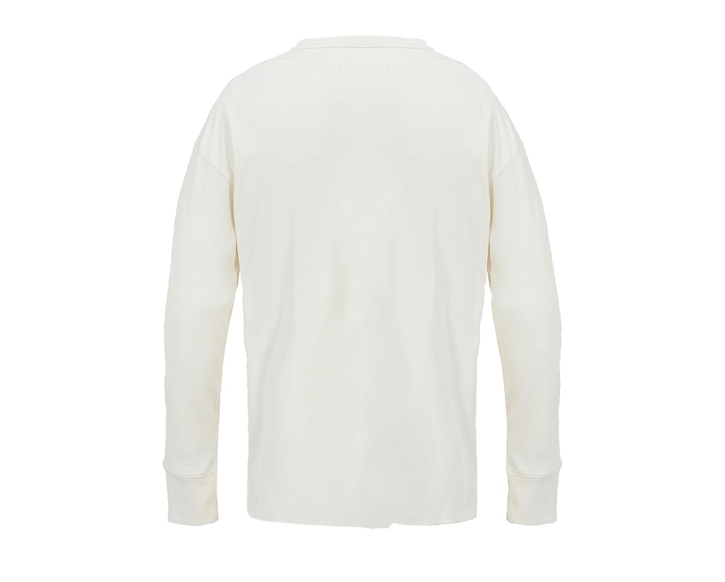 Uniseksowa koszulka termiczna z długim rękawem - Natural