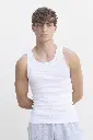 Tank top slim bez rękawów - White