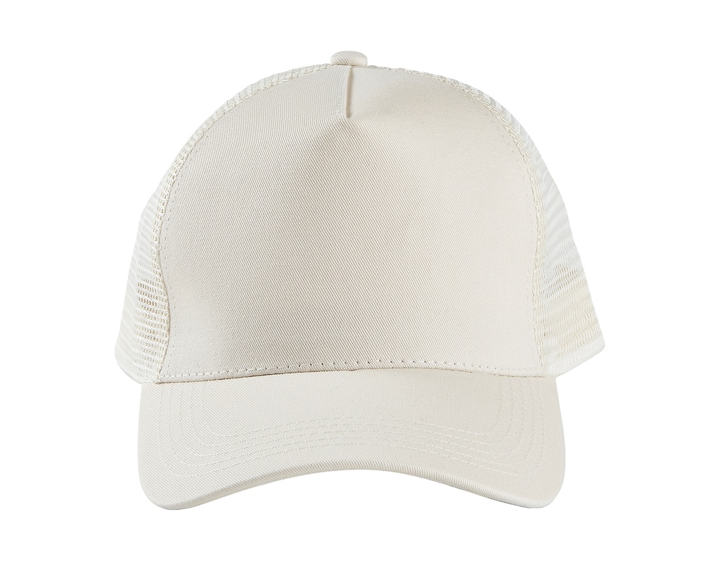 Czapka pięciopanelowa z regulacją - Off White