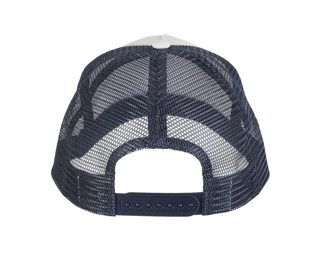 Czapka pięciopanelowa z regulacją - Off White & Denim & French Navy