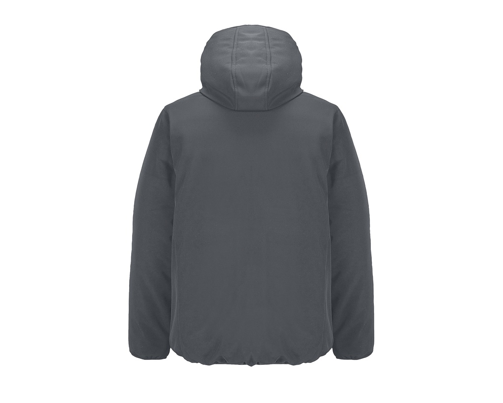 Męska pikowana kurtka softshellowa z kapturem - Charcoal Grey (Solid)