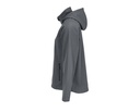 Damska kurtka softshellowa z kapturem, przedłużony tył - Charcoal Grey (Solid)