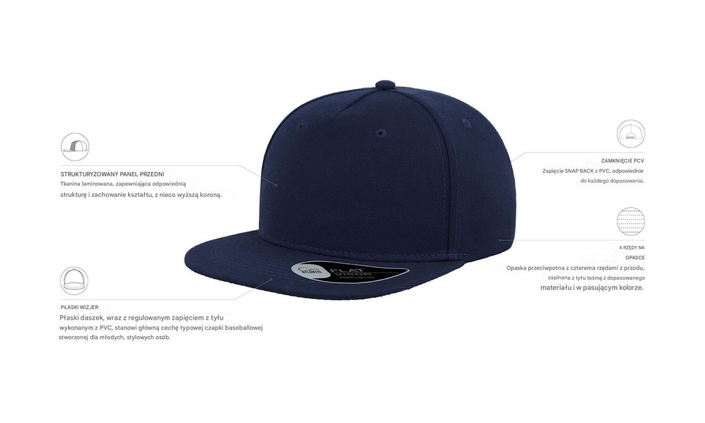 Czapka Snap Five - Navy