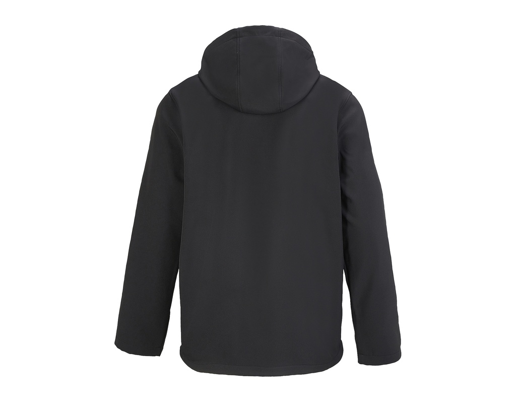 Męska kurtka softshell z kapturem, przedłużony tył - Black