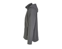 Męska kurtka softshell z kapturem, przedłużony tył - Charcoal Grey (Solid)