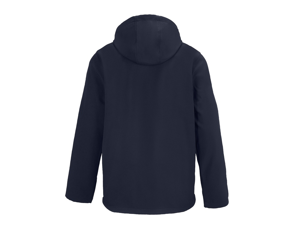 Męska kurtka softshell z kapturem, przedłużony tył - French Navy