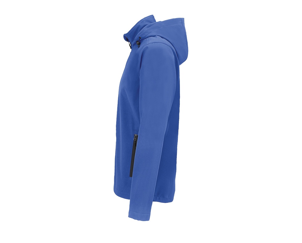 Męska kurtka softshell z kapturem, przedłużony tył - Royal Blue 241