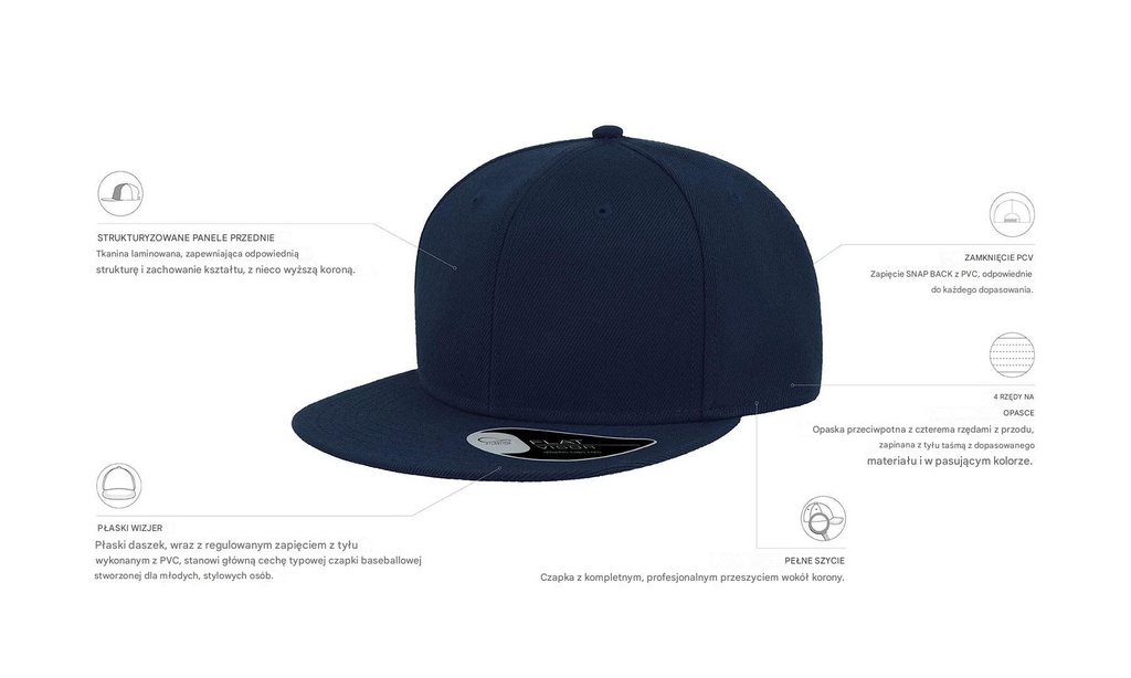 Czapka Snap Back - Navy