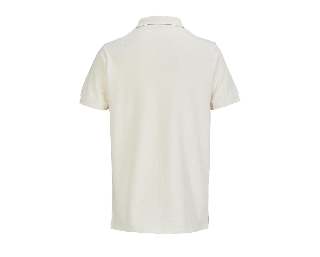 Koszulka polo unisex z krótkim rękawem - Natural