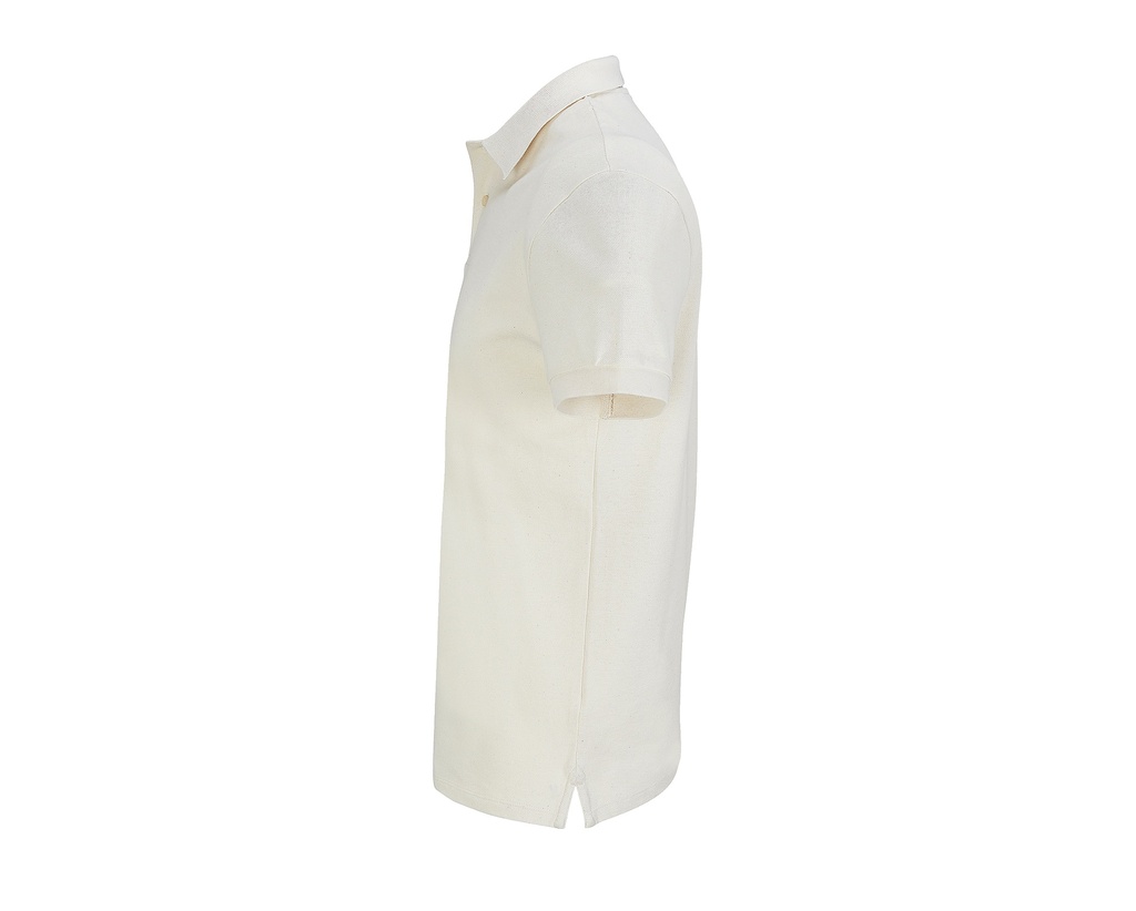 Koszulka polo unisex z krótkim rękawem - Natural