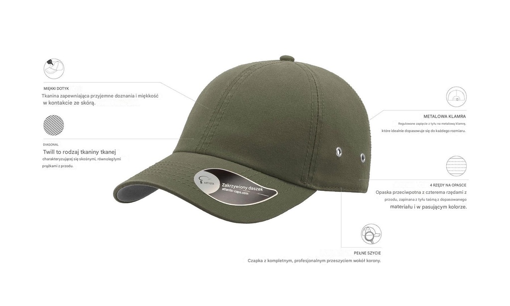 Czapka Action - Olive