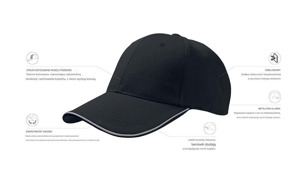 Czapka Reflect - Black