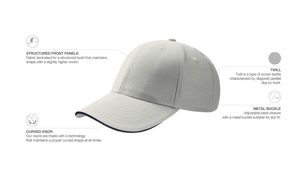 Czapka Sport Sandwich - White & Navy