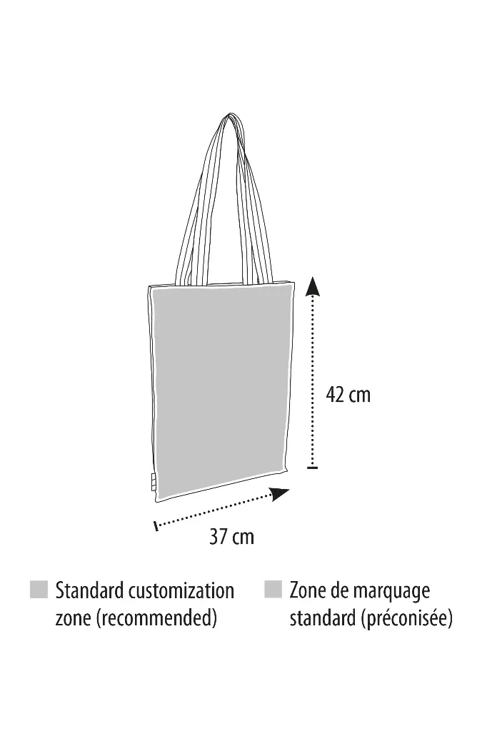 Torba na zakupy z długimi uchwytami - White