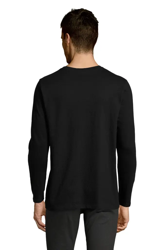 Męska koszulka z długim rękawem - Deep Black