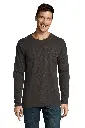 Męska koszulka z długim rękawem - Charcoal Melange