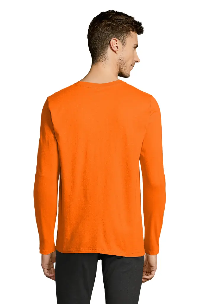 Męska koszulka z długim rękawem - Orange