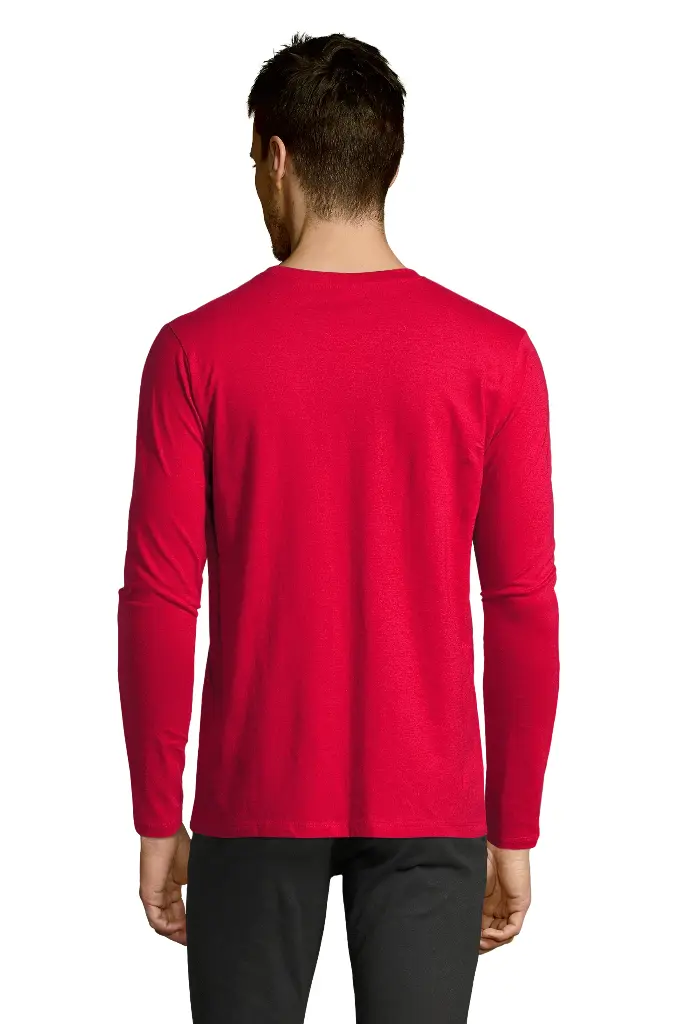 Męska koszulka z długim rękawem - Red