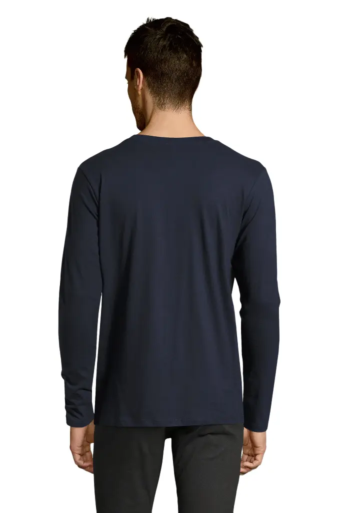 Męska koszulka z długim rękawem - French Navy