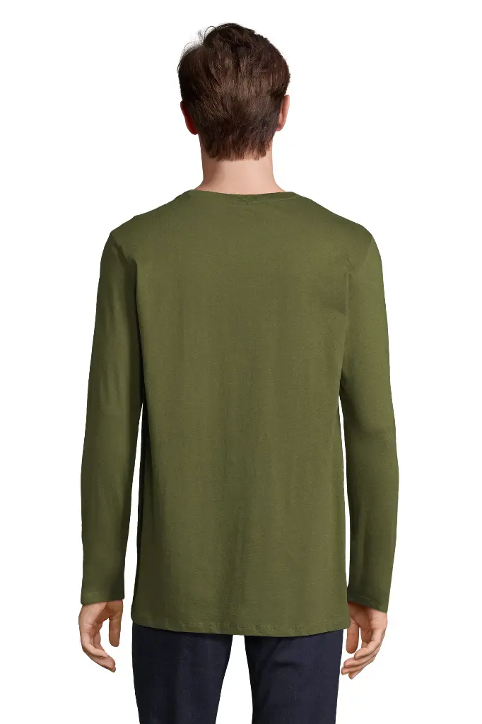 Męska koszulka z długim rękawem - Dark Khaki