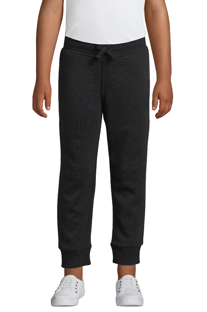 Spodnie dresowe dziecięce Slim z troczkiem - Black