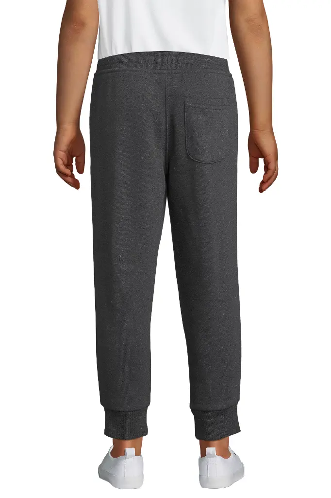 Spodnie dresowe dziecięce Slim z troczkiem - Charcoal Melange