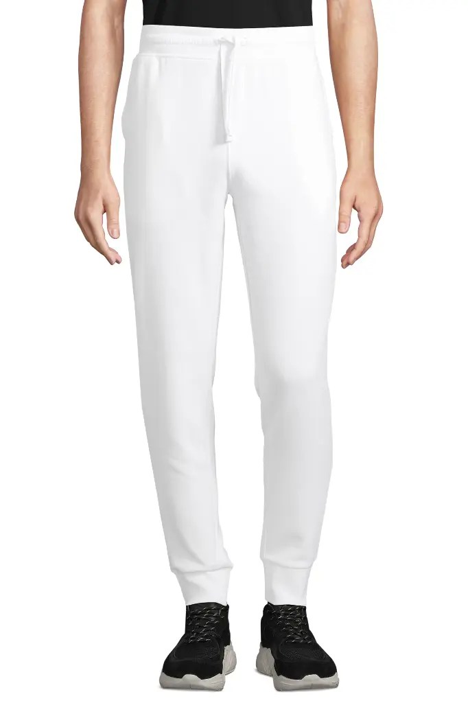 Męskie dopasowane spodnie dresowe Jake - White