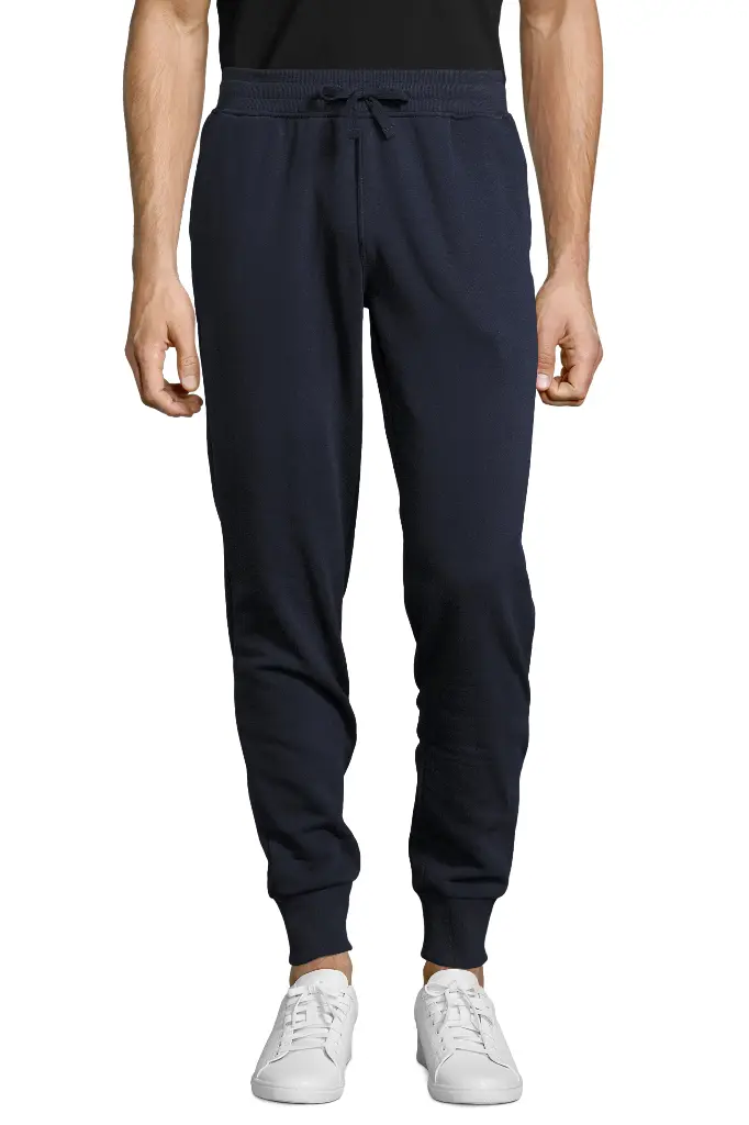 Męskie dopasowane spodnie dresowe Jake - French Navy