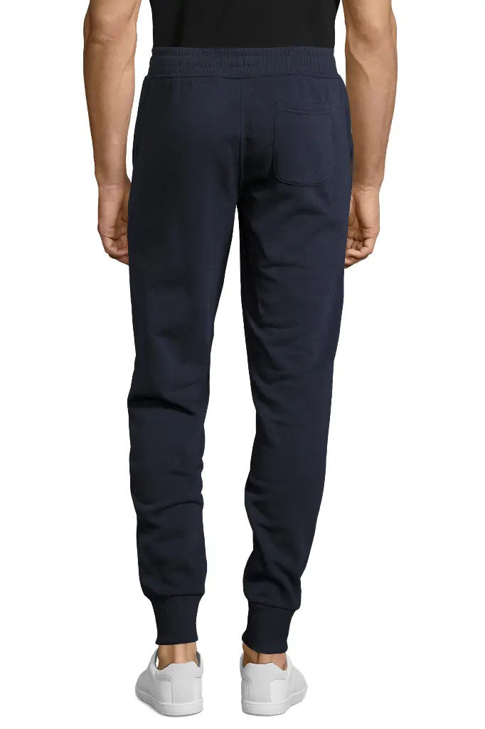 Męskie dopasowane spodnie dresowe Jake - French Navy