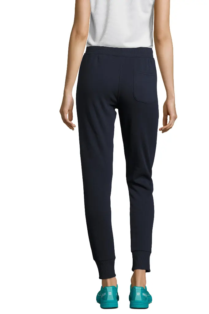 Damskie Dopasowane Spodnie Dresowe z Troczkiem - French Navy