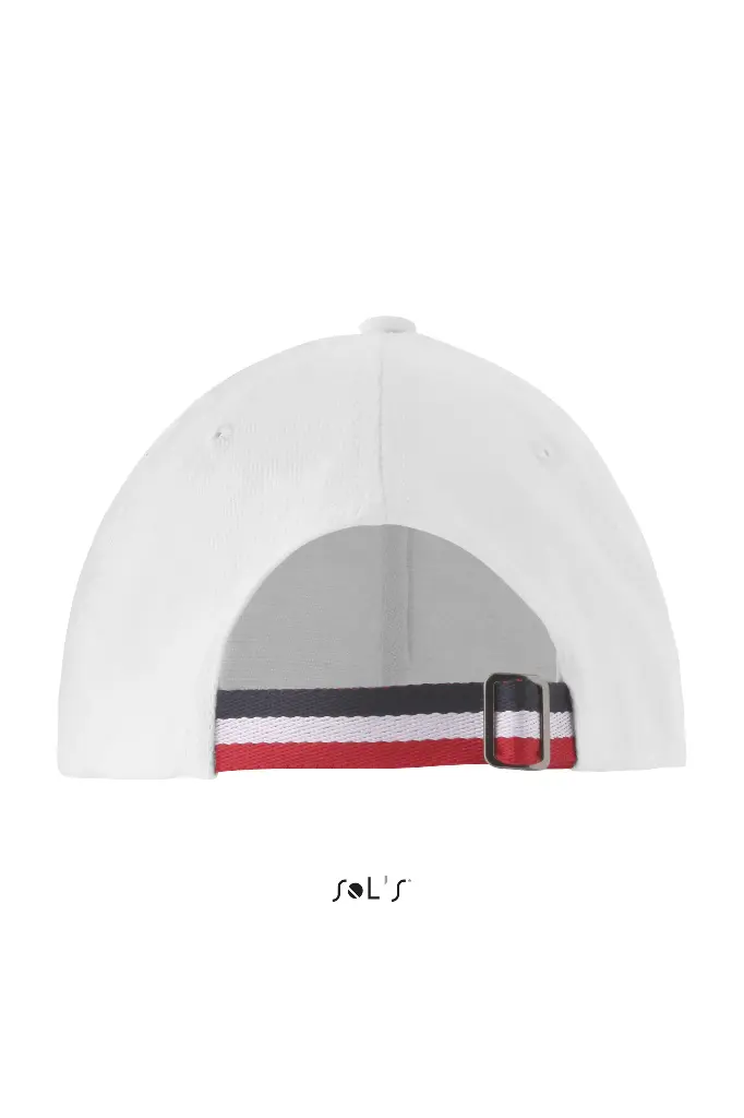 Czapka unisex trzykolorowa z regulacją - White