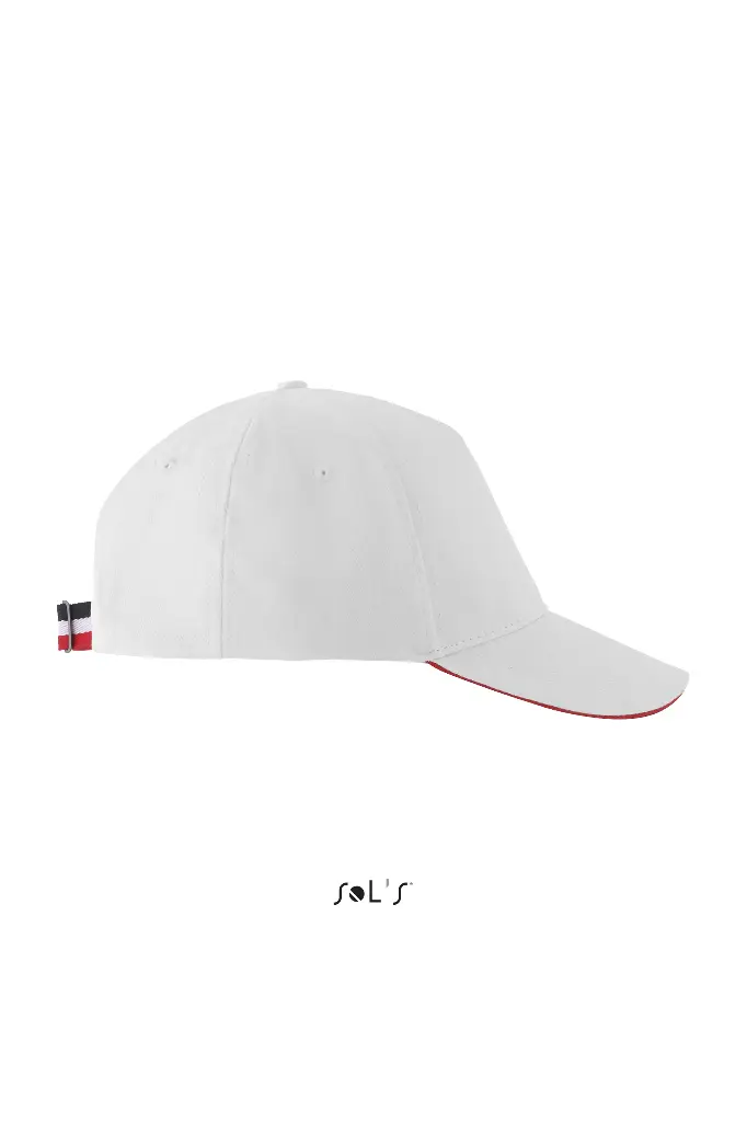 Czapka unisex trzykolorowa z regulacją - White