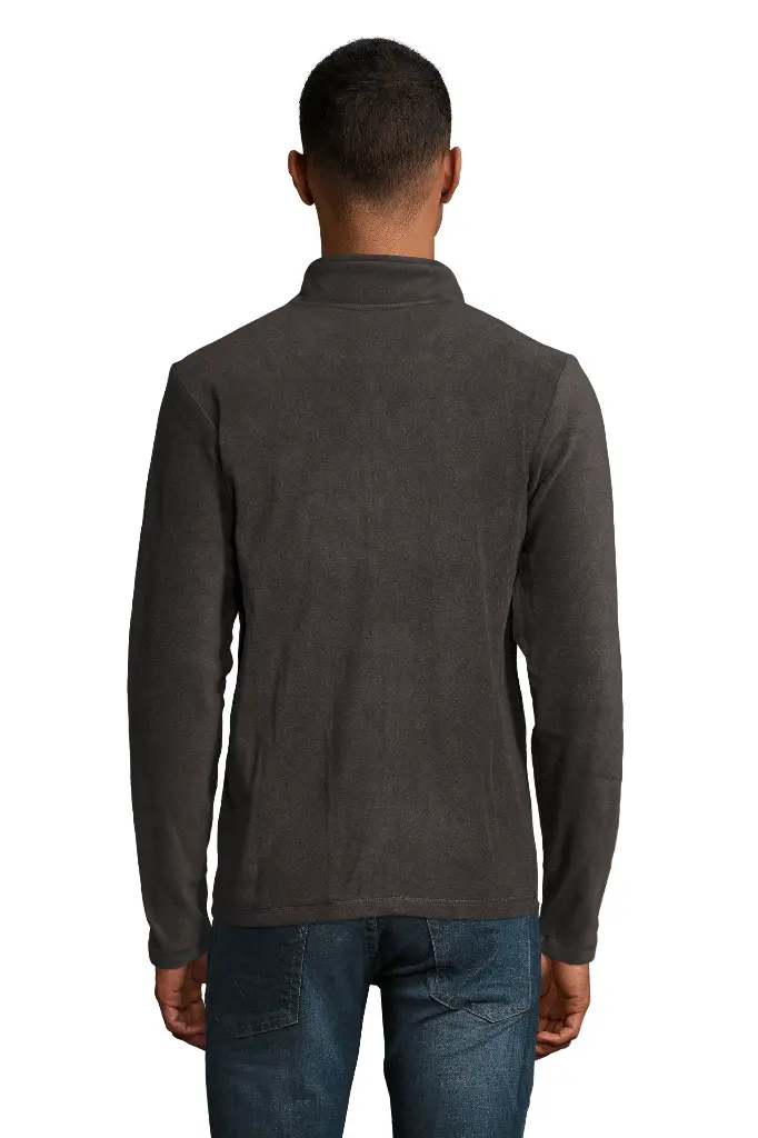 Męska bluza polarowa ze stójką - Charcoal Grey (Solid)