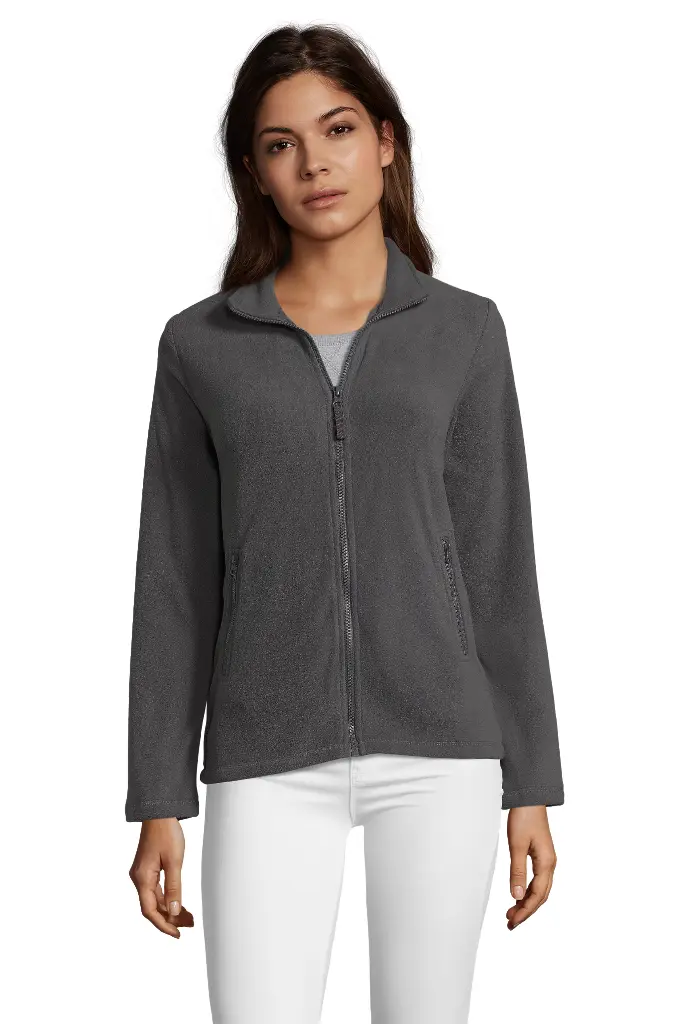 Damska bluza polarowa ze stójką - Charcoal Grey (Solid)