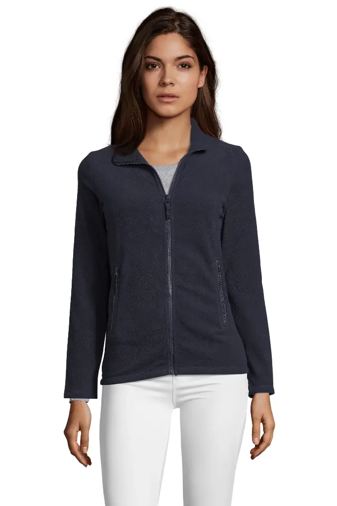 Damska bluza polarowa ze stójką - Navy