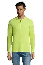 Męska koszulka polo z długim rękawem - Apple Green