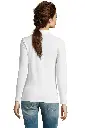 Damska koszulka polo z długim rękawem - White