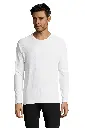 Męska koszulka sportowa z długim raglanowym rękawem - White