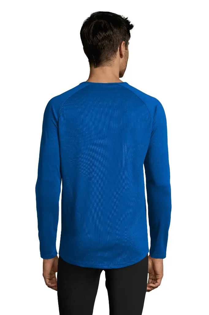 Męska koszulka sportowa z długim raglanowym rękawem - Royal Blue 241