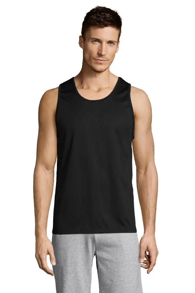 Męski tank top sportowy - Black
